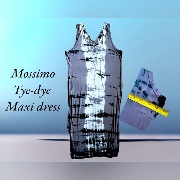 Mossimo l Tie-dye l Black Gray White l Maxi l Sleeveless l 2X l EUC - Picture 4 of 8